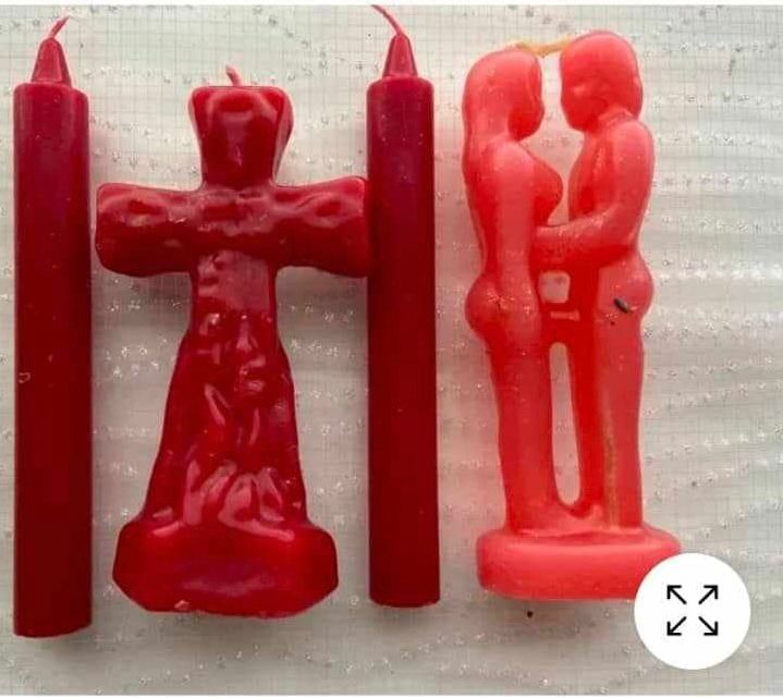 Attached set cross candle, Hot intention 